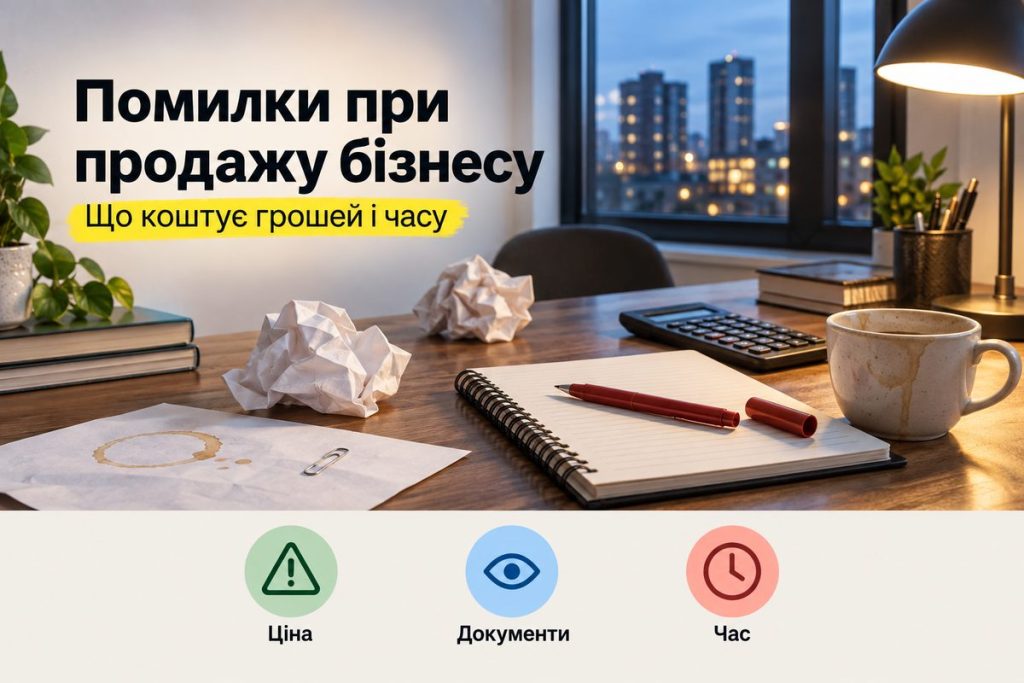 Помилки при продажу бізнесу